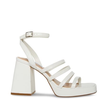 White Steve Madden Marilyn Women's Heels Sandals | PH 9487JNA